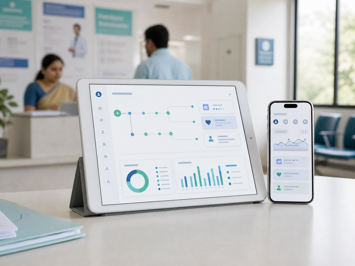 Healthcare care-pathway platform on a tablet